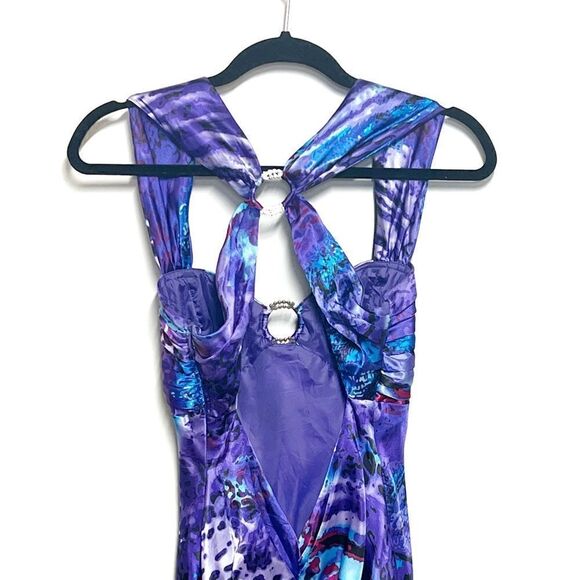 NWOT Blondie Nites Purple Animal Print Long Prom Gown
SIZE 3 - Picture 6 of 7